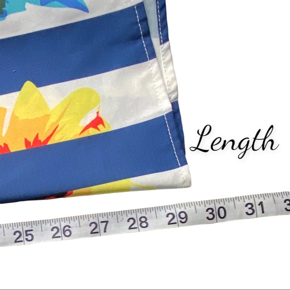 Shein Sunflower Blue White Stripe Spaghetti Strap Knee Length Sundress Size L - Picture 15 of 16